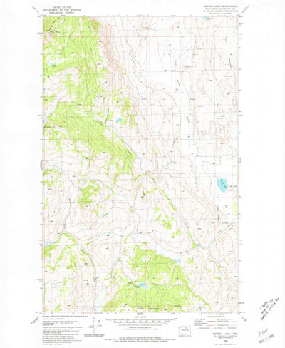 United States Geological Survey Aeneas Lake, WA (1980, 24000-Scale) digital map