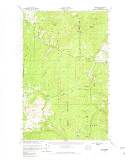 United States Geological Survey Aeneas, WA (1958, 62500-Scale) digital map