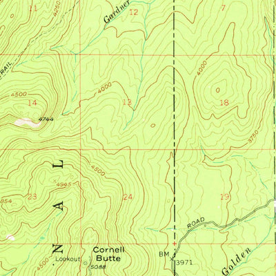 United States Geological Survey Aeneas, WA (1958, 62500-Scale) digital map