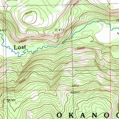 United States Geological Survey Aeneas, WA (1988, 24000-Scale) digital map