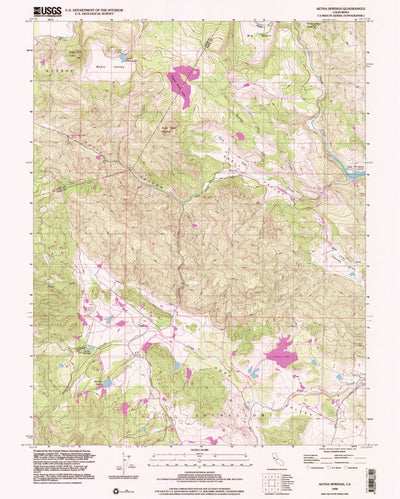 United States Geological Survey Aetna Springs, CA (1998, 24000-Scale) digital map