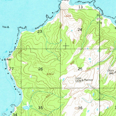 United States Geological Survey Afognak A-0 And B-0, AK (1952, 63360-Scale) digital map