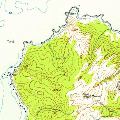 United States Geological Survey Afognak A-0 And B-0, AK (1953, 63360-Scale) digital map