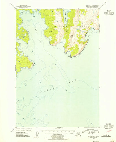 United States Geological Survey Afognak A-1, AK (1953, 63360-Scale) digital map