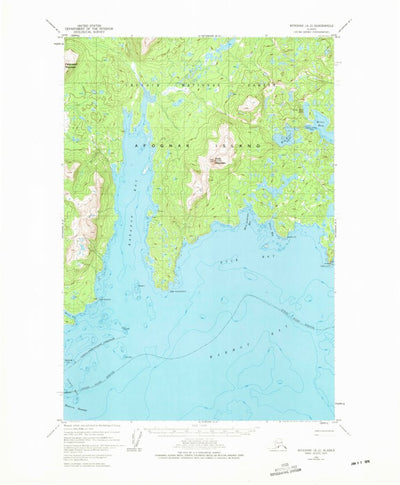 United States Geological Survey Afognak A-2, AK (1952, 63360-Scale) digital map