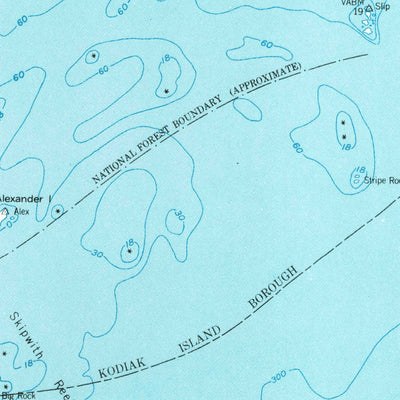 United States Geological Survey Afognak A-2, AK (1952, 63360-Scale) digital map