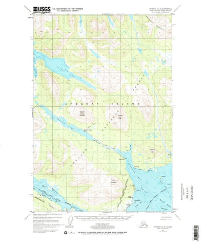 United States Geological Survey Afognak A-3, AK (1952, 63360-Scale) digital map