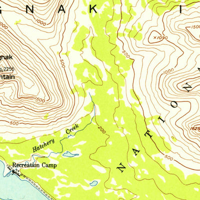 United States Geological Survey Afognak A-3, AK (1954, 63360-Scale) digital map