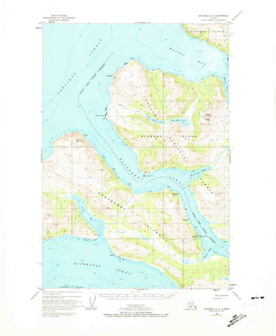 United States Geological Survey Afognak A-4, AK (1952, 63360-Scale) digital map