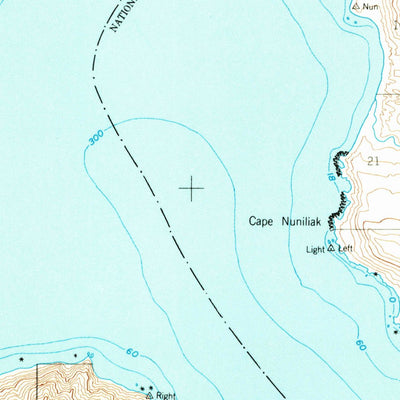United States Geological Survey Afognak A-4, AK (1952, 63360-Scale) digital map