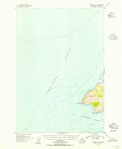 United States Geological Survey Afognak A-5, AK (1953, 63360-Scale) digital map