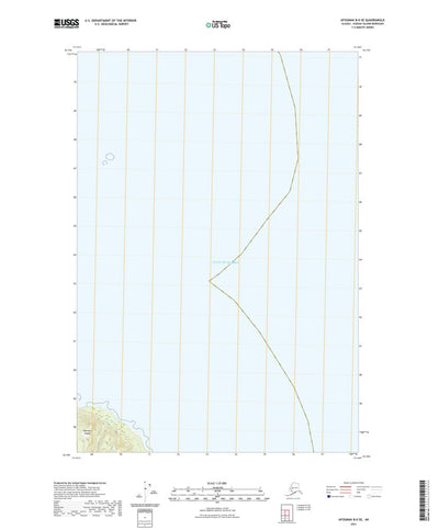 United States Geological Survey Afognak B-0 SE, AK (2021, 25000-Scale) digital map