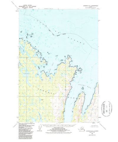United States Geological Survey Afognak B-1, AK (1952, 63360-Scale) digital map