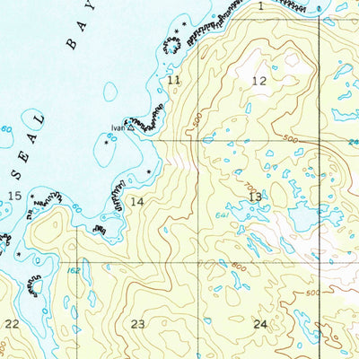 United States Geological Survey Afognak B-1, AK (1952, 63360-Scale) digital map