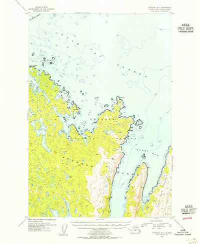 United States Geological Survey Afognak B-1, AK (1954, 63360-Scale) digital map
