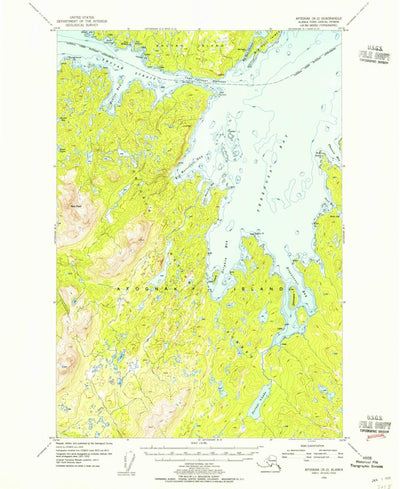 United States Geological Survey Afognak B-2, AK (1954, 63360-Scale) digital map