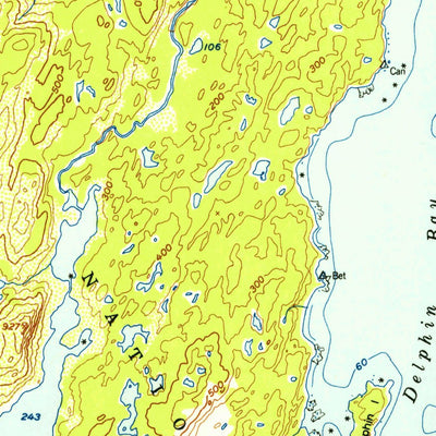 United States Geological Survey Afognak B-2, AK (1954, 63360-Scale) digital map