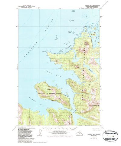 United States Geological Survey Afognak B-3, AK (1954, 63360-Scale) digital map