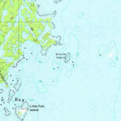 United States Geological Survey Afognak C-1 And C-2, AK (1952, 63360-Scale) digital map