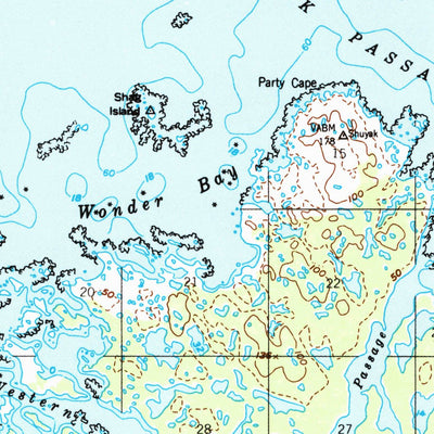 United States Geological Survey Afognak C-2 And C-3, AK (1952, 63360-Scale) digital map