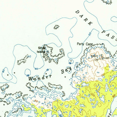 United States Geological Survey Afognak C-2 And C-3, AK (1954, 63360-Scale) digital map