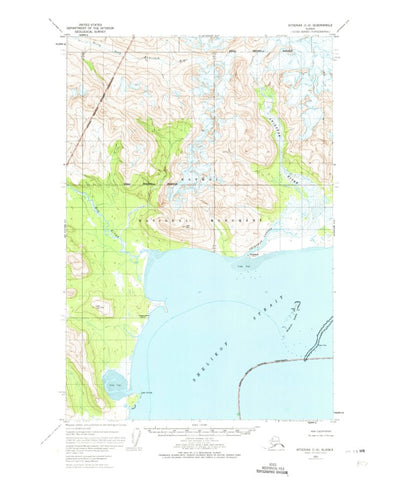 United States Geological Survey Afognak C-6, AK (1951, 63360-Scale) digital map