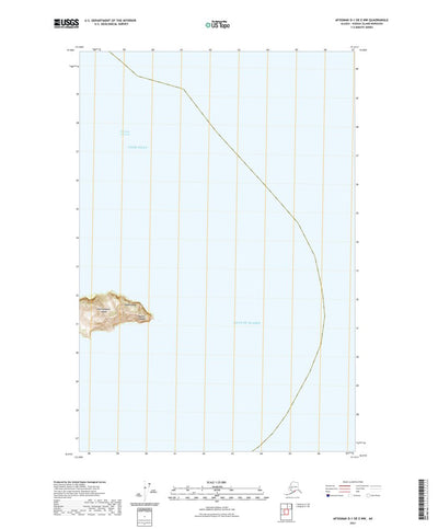 United States Geological Survey Afognak D-1 OE E NW, AK (2021, 25000-Scale) digital map