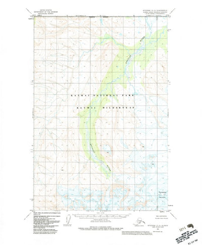 United States Geological Survey Afognak D-6, AK (1951, 63360-Scale) digital map