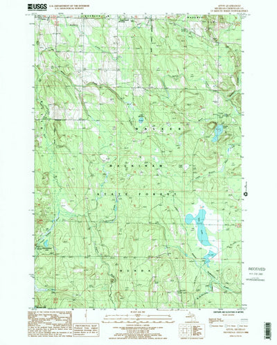 United States Geological Survey Afton, MI (1986, 24000-Scale) digital map