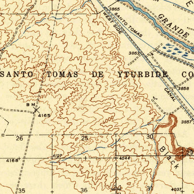 United States Geological Survey Afton, NM (1943, 62500-Scale) digital map