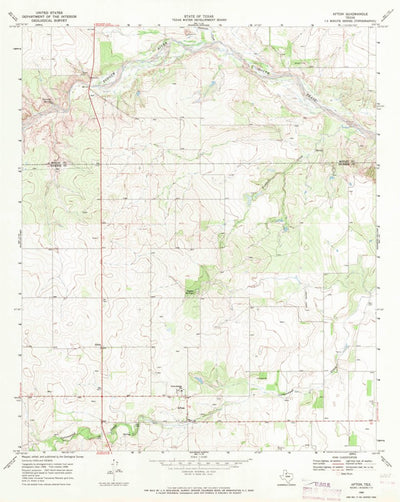 United States Geological Survey Afton, TX (1968, 24000-Scale) digital map