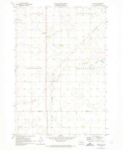 United States Geological Survey Agar NE, SD (1970, 24000-Scale) digital map