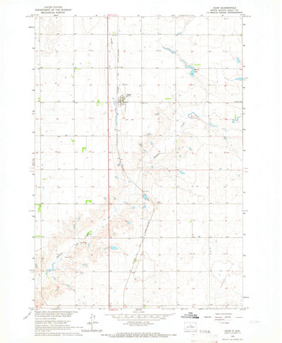 United States Geological Survey Agar, SD (1965, 24000-Scale) digital map