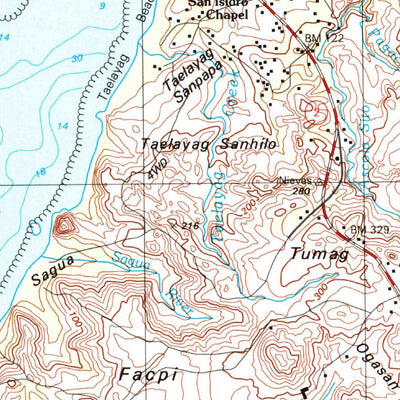 United States Geological Survey Agat, GU (2000, 24000-Scale) digital map