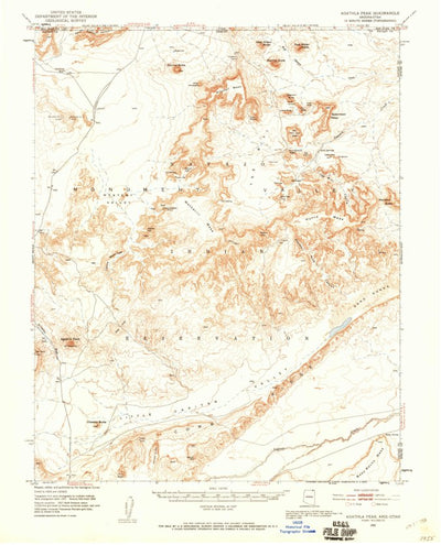 United States Geological Survey Agathla Peak, AZ-UT (1952, 62500-Scale) digital map