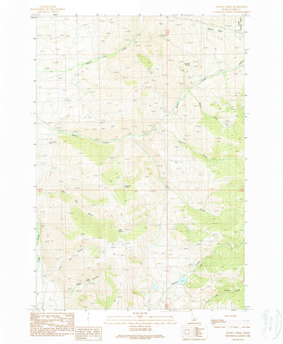 United States Geological Survey Agency Creek, ID (1989, 24000-Scale) digital map