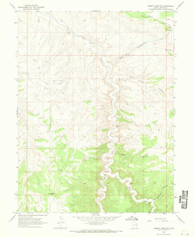 United States Geological Survey Agency Draw NE, UT (1966, 24000-Scale) digital map