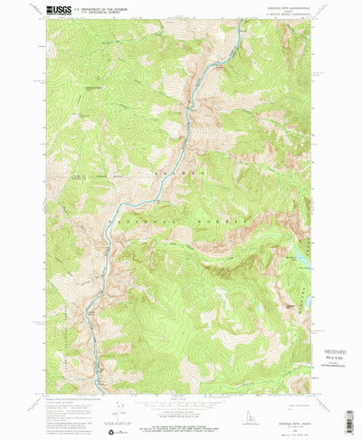 United States Geological Survey Aggipah Mountain, ID (1962, 24000-Scale) digital map