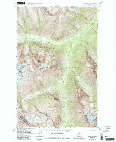 United States Geological Survey Agnes Mountain, WA (1963, 24000-Scale) digital map