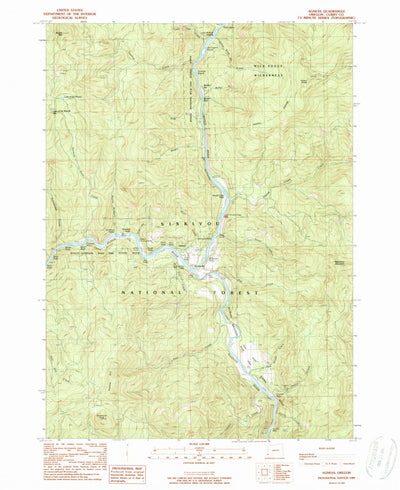 United States Geological Survey Agness, OR (1989, 24000-Scale) digital map