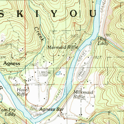 United States Geological Survey Agness, OR (1989, 24000-Scale) digital map
