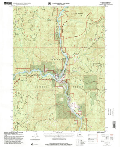 United States Geological Survey Agness, OR (1998, 24000-Scale) digital map