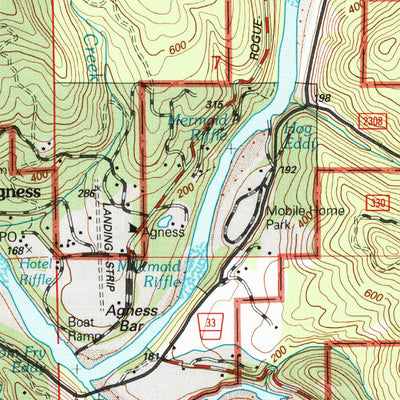 United States Geological Survey Agness, OR (1998, 24000-Scale) digital map