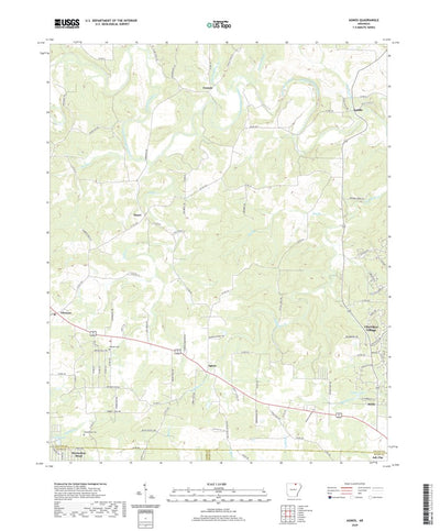 United States Geological Survey Agnos, AR (2020, 24000-Scale) digital map