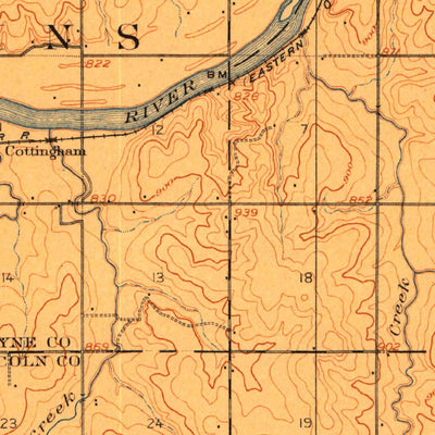 United States Geological Survey Agra, OK (1908, 62500-Scale) digital map