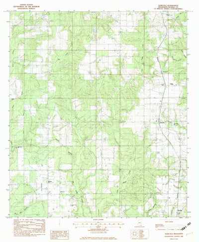 United States Geological Survey Agricola, MS (1982, 24000-Scale) digital map