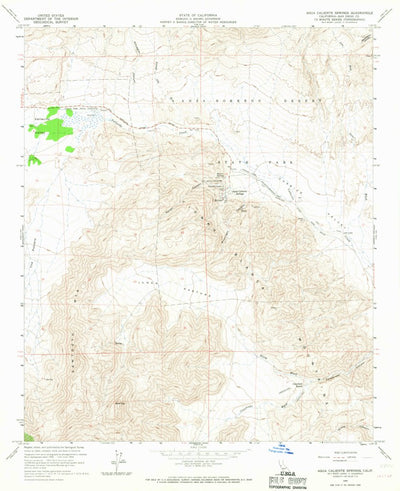 United States Geological Survey Agua Caliente Springs, CA (1959, 24000-Scale) digital map