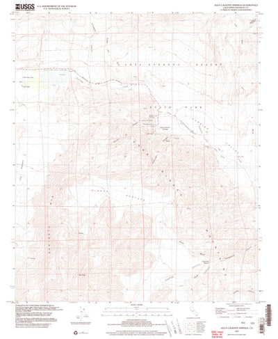 United States Geological Survey Agua Caliente Springs, CA (1997, 24000-Scale) digital map