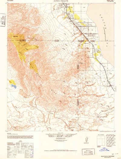 United States Geological Survey Agua Dulce, CA (1952, 62500-Scale) digital map