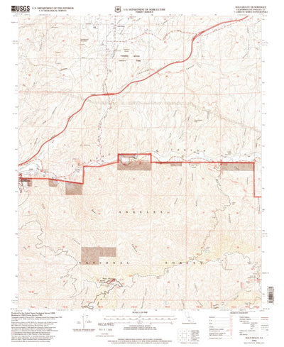 United States Geological Survey Agua Dulce, CA (1995, 24000-Scale) digital map